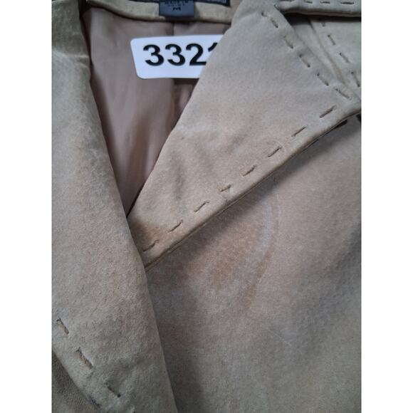 Y2k Vtg AR Bernardo Fashion Suede Womens size Medium Stitch Hippie Grunge Blazer - Picture 8 of 15